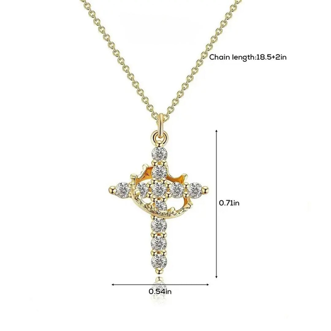 Crown & Cross Necklace - Buy 1, Get 1 FREE